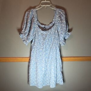 Old Navy Light Blue Floral Mini Dress